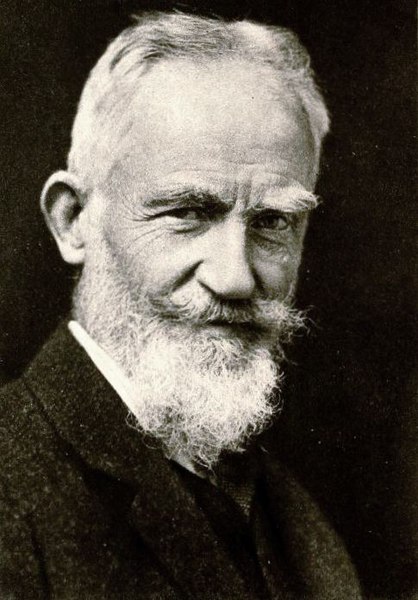 Portrait of George Bernard Shaw, playwright.